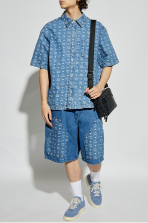 Denim shorts with monogram od MCM