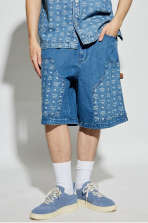 MCM Denim shorts with monogram
