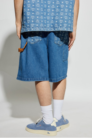 MCM Denim shorts with monogram