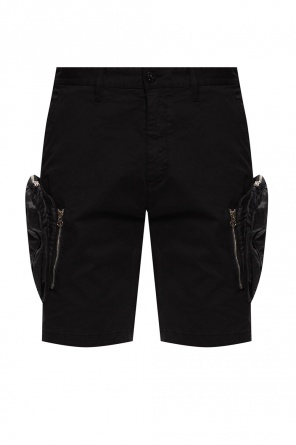 Boys Black Fleece 3-Stripes shorts