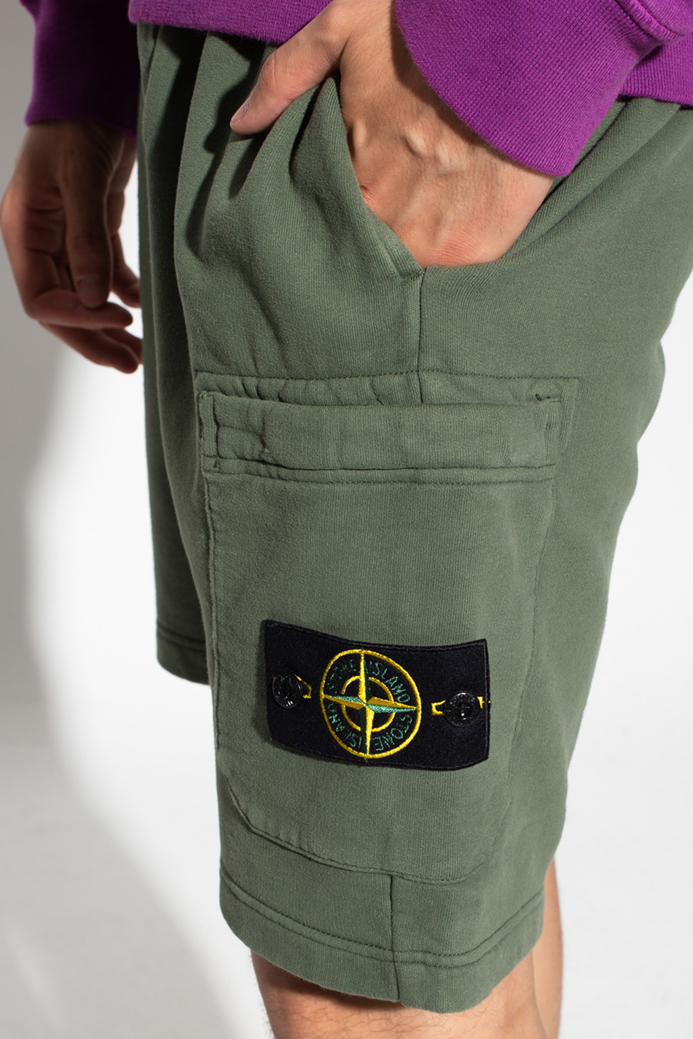 Stone Island Logo-patched Smiley shorts