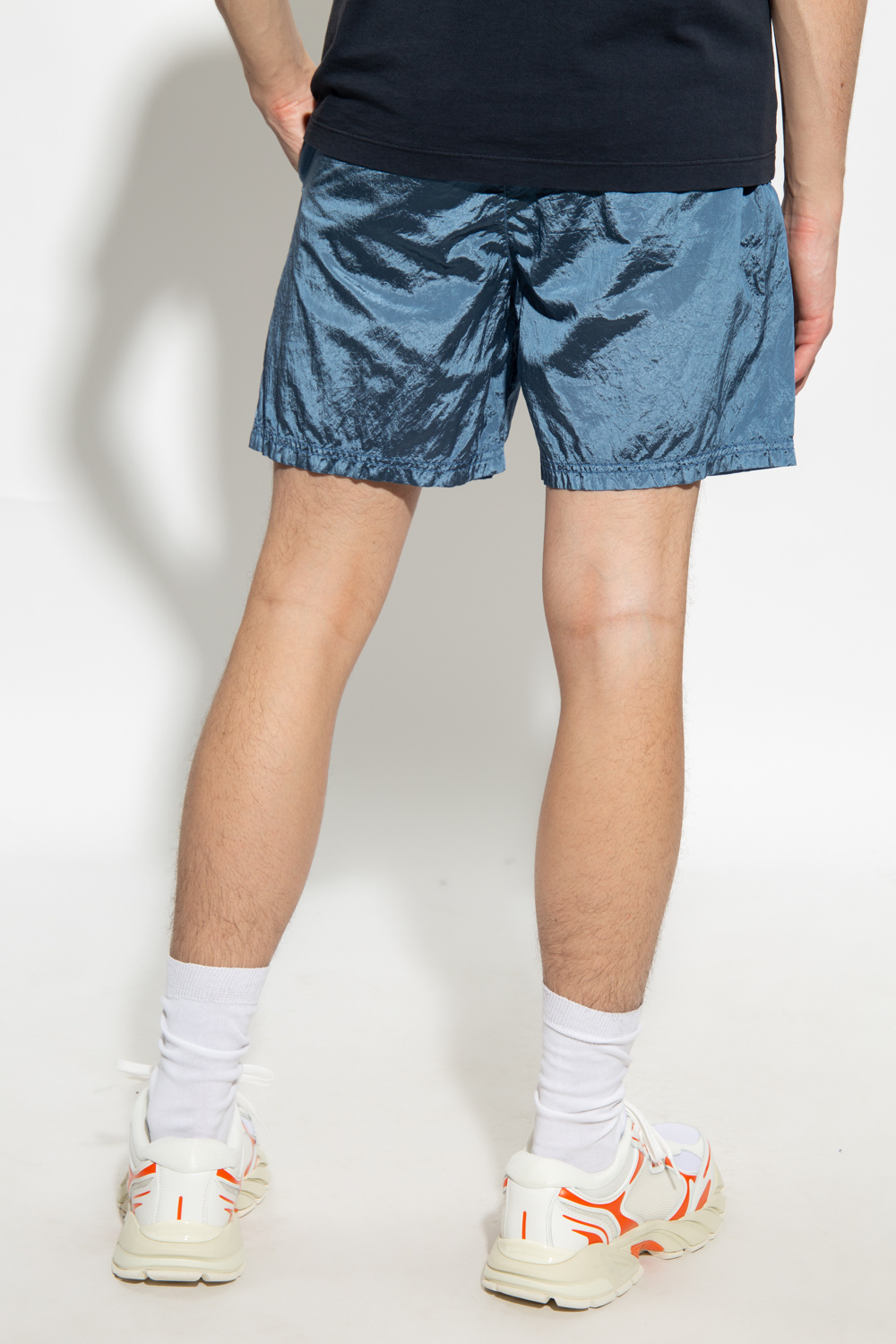 Stone Island drawstring waist wool shorts Grau