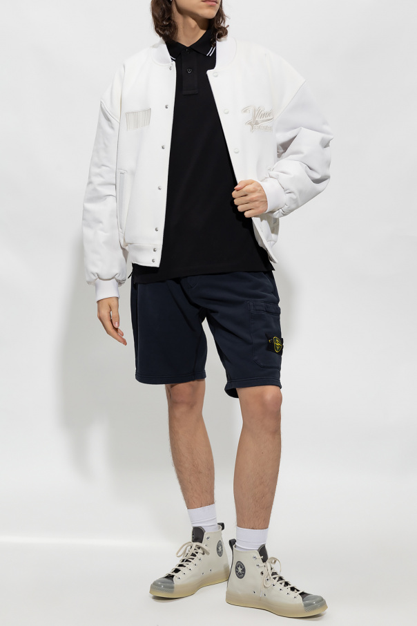 Stone Island Shorts with logo patch