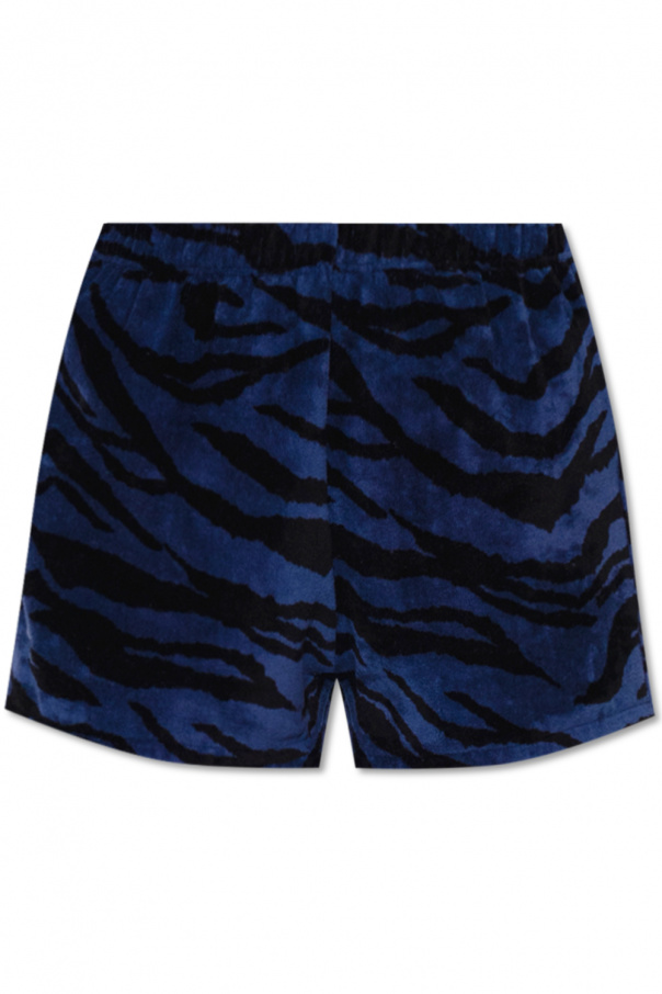 Boutique Moschino pleated dress cotton shorts with animal motif