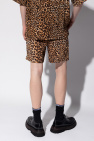 Nanushka shorts Noir with leopard print