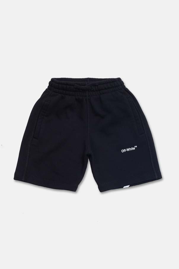 Off-White Kids jean shorts with logo