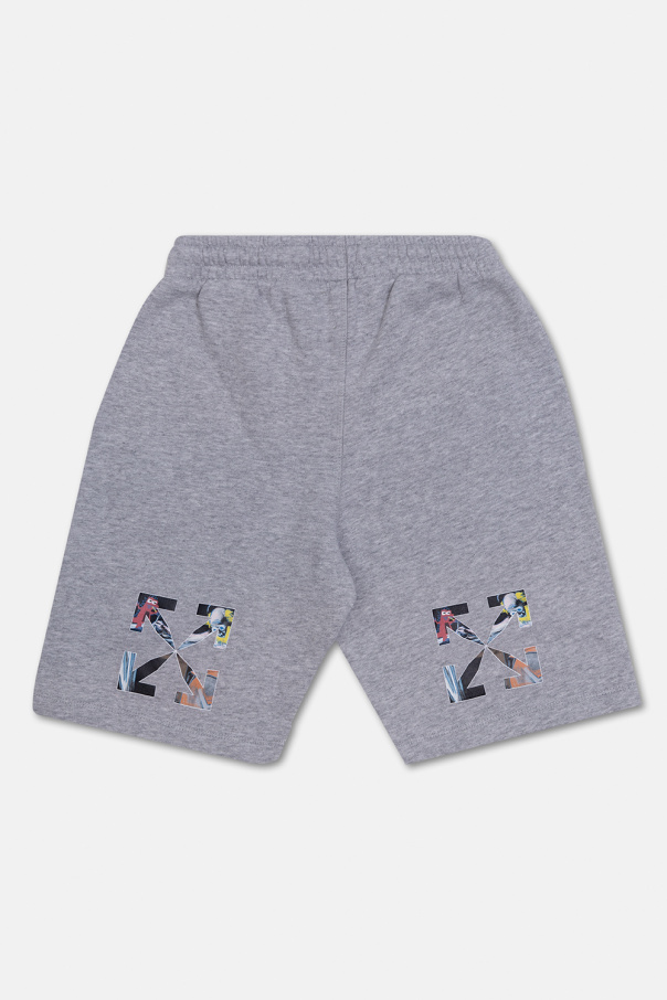 Off-White Kids Check shorts with logo