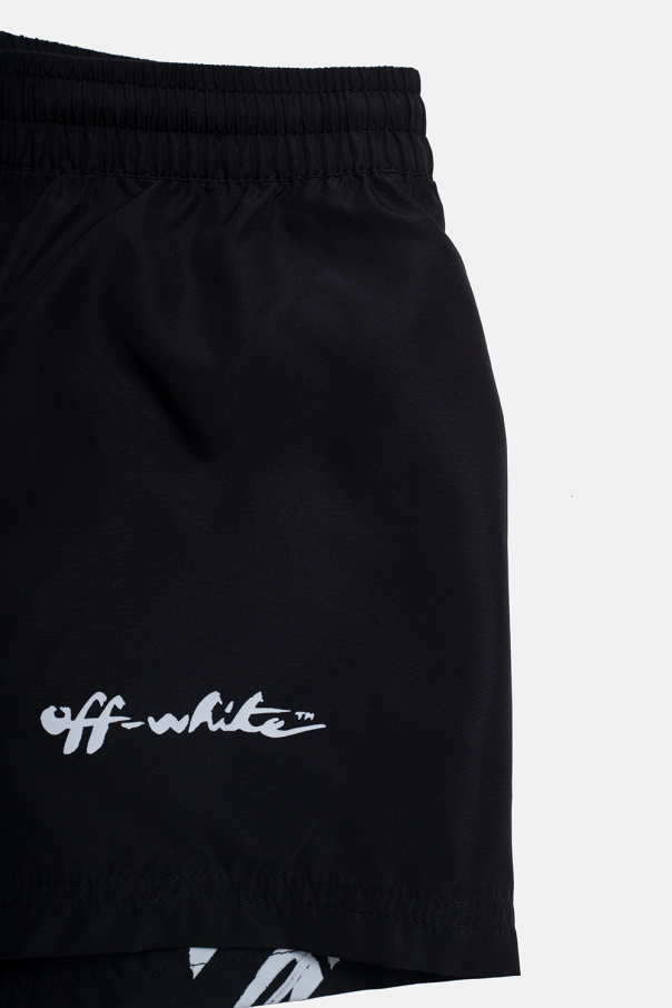 Off-White Kids Платье-футболка черное с отделкой лентой calvin klein jeans