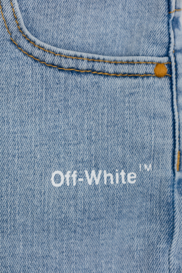 Off-White Kids Denim stirrup shorts