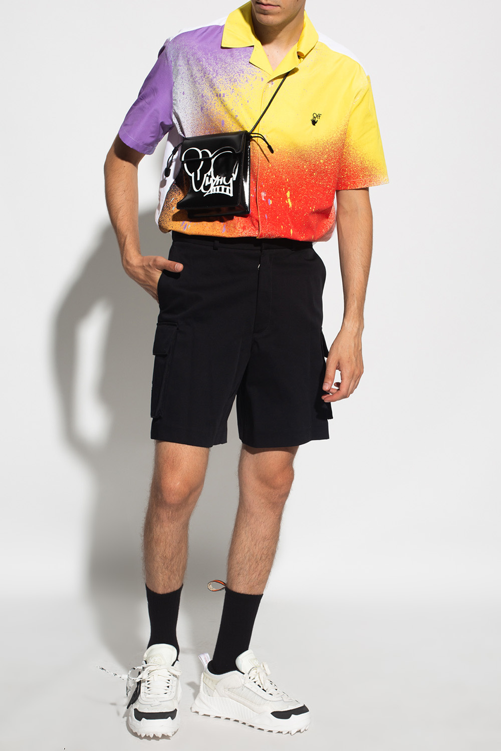 Off-White stripe shorts with pockets