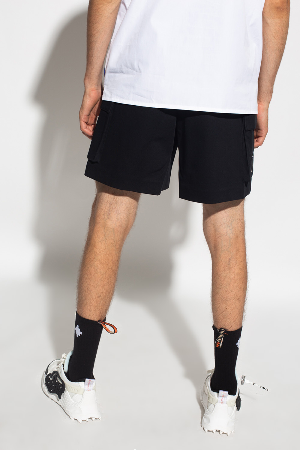 Off-White Moschino contrast-panel logo bermuda shorts