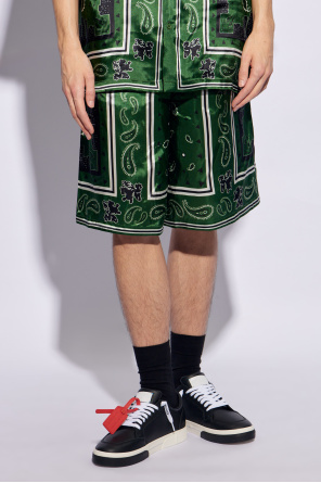 Off-White Patterned Bermuda shorts