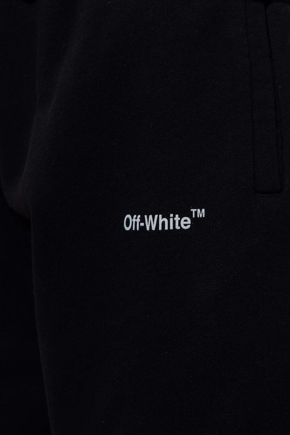 Off-White Parajumpers Kids logo-patch drawstring cotton shorts Grau