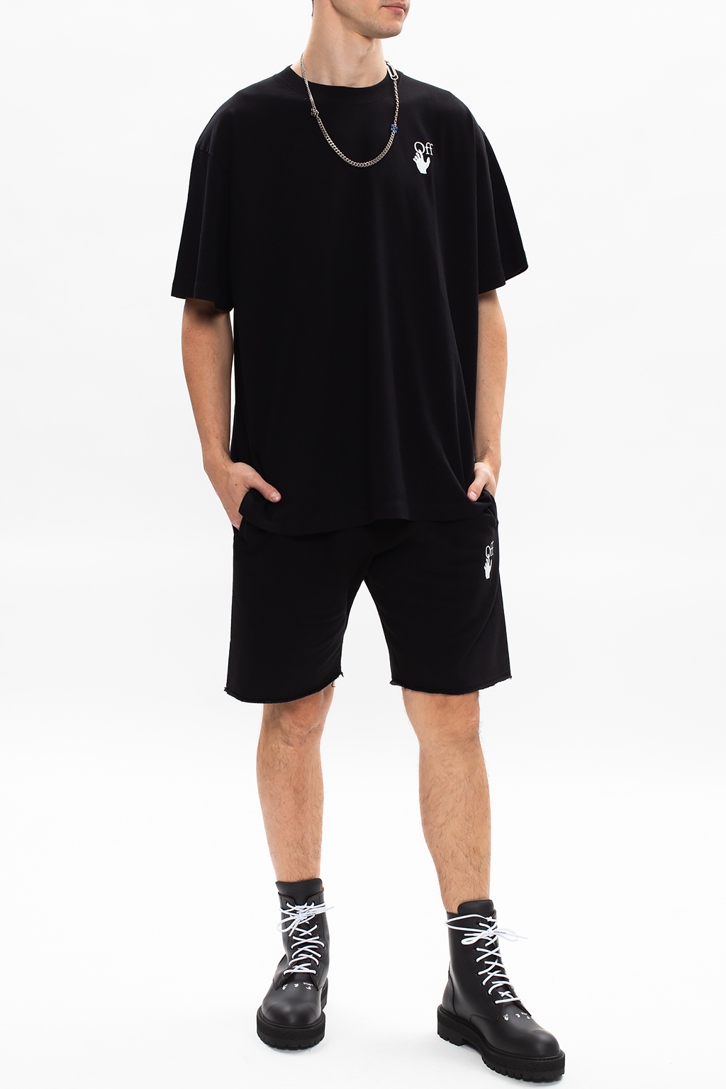 Off-White Traveler drawstring swim shorts Verde