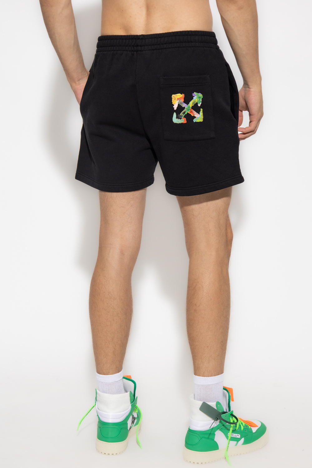 Off-White pockets paperbag shorts Yellow