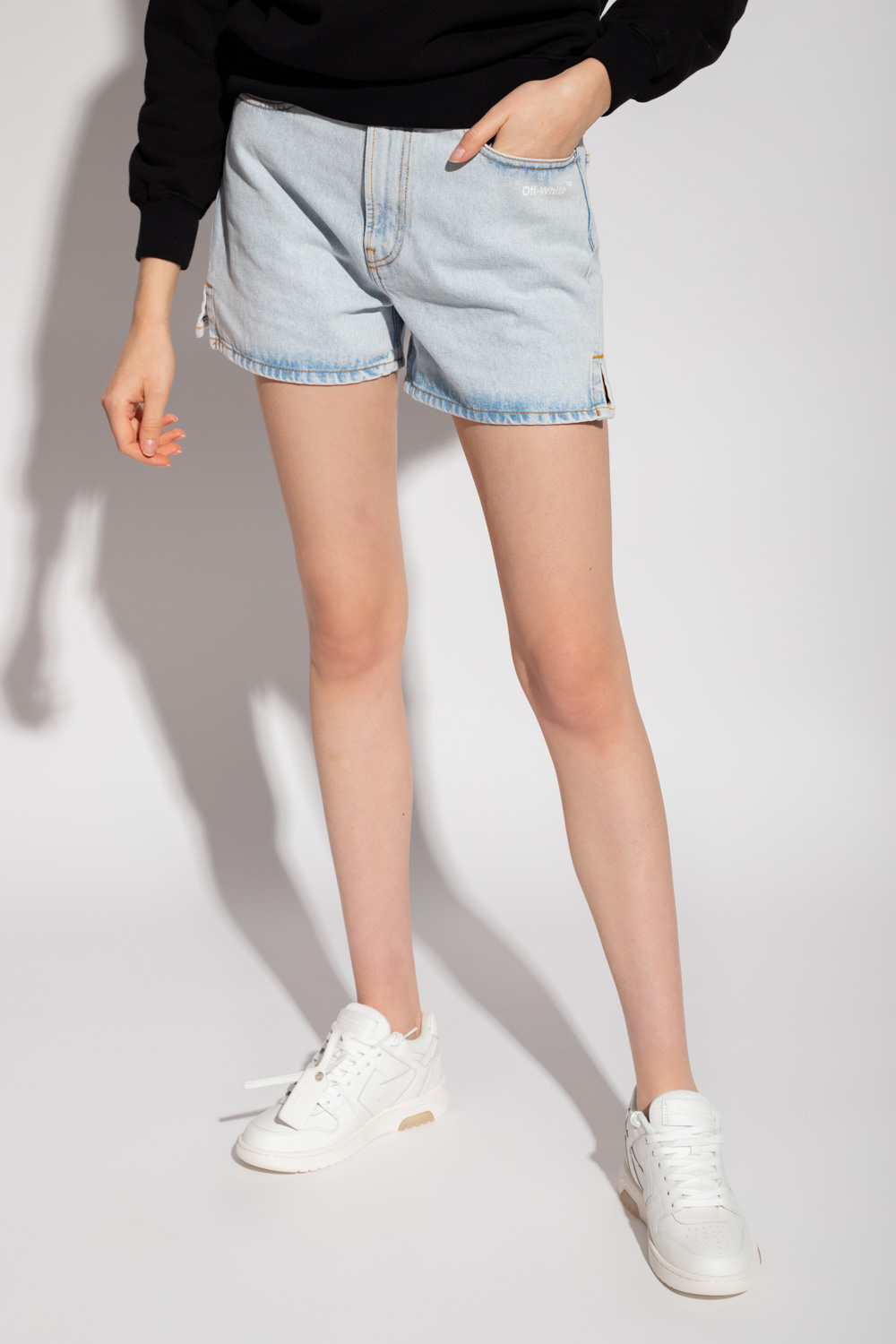 Off-White Denim shorts esma with logo