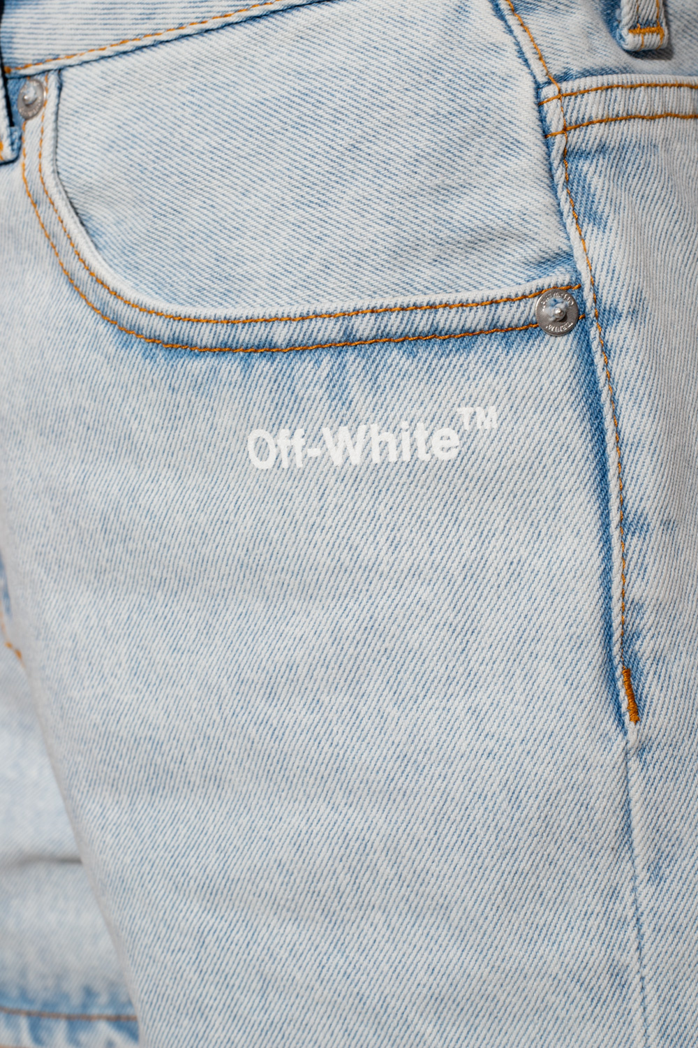 Off-White Denim shorts esma with logo