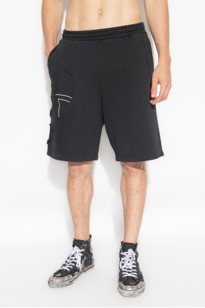 Diesel ‘P-CROWSTRAPOVAL’ cotone shorts