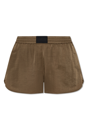 Shorts with logo patch