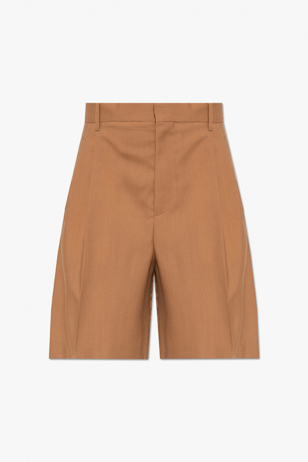 Marni Print pleat-front trousers
