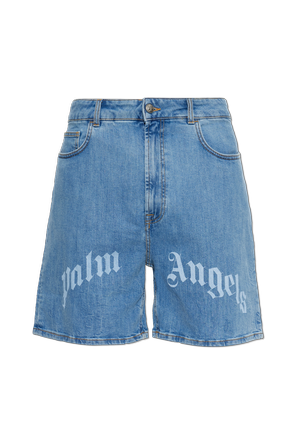 Denim Shorts with Logo