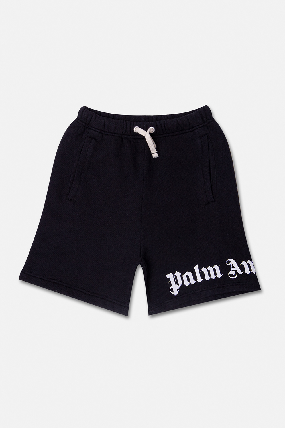 Palm Angels Kids Sweat satin shorts with logo