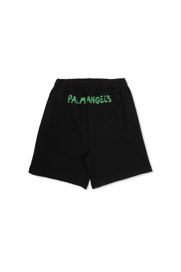 Shorts with printed logo od Palm Angels Kids