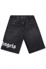 Palm Angels Kids Denim shorts with logo
