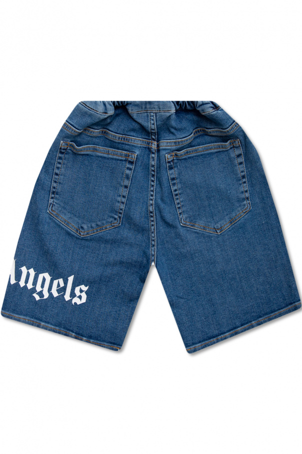 Palm Angels Kids Denim er-Pack shorts
