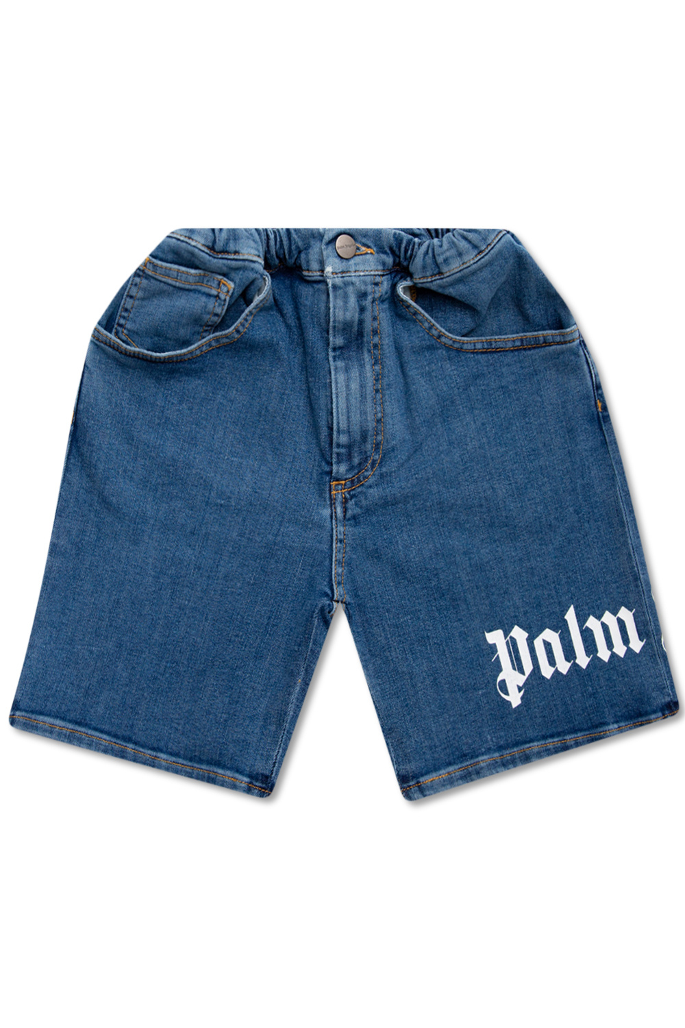 Palm Angels Kids Denim Bike shorts