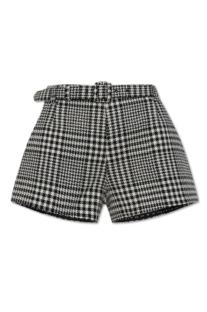 Pantalones cortos con estampado de pata de gallo