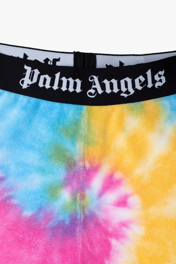 Palm Angels Kids Zurich wide-leg linen shorts
