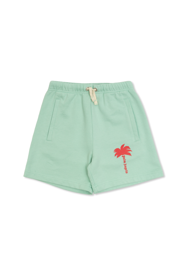 Palm Angels Kids Cotton shorts with logo