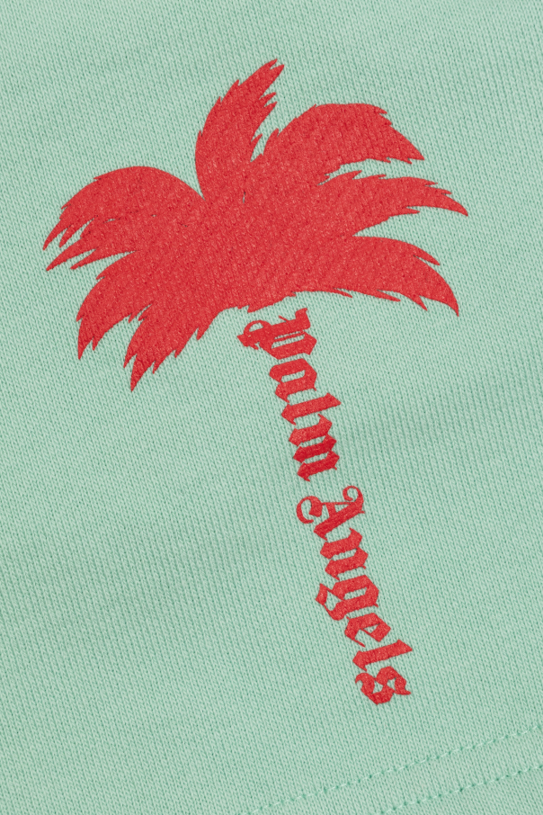 Palm Angels Kids Cotton shorts with logo