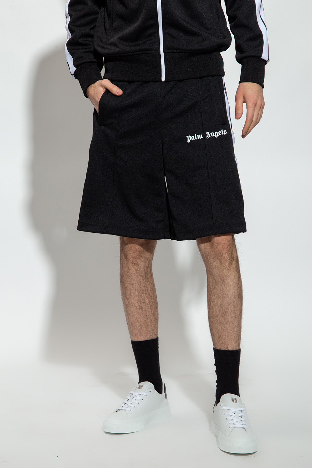 Palm Angels Loose Threads relaxed lounge shorts in towelling co-ord