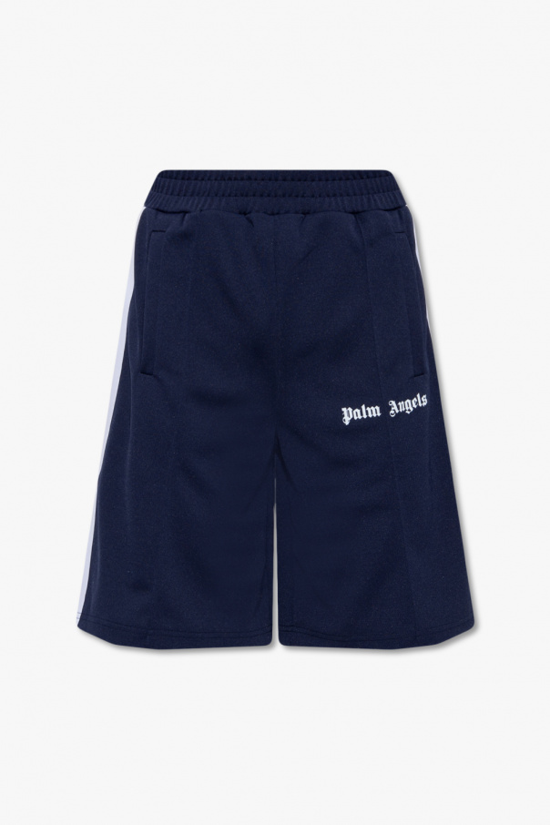 Palm Angels Ribbed shorts with logo