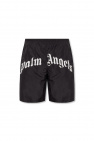 logo patch swim shorts Blau