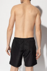 Palm Angels BLACK Swim shorts with logo