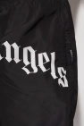 Palm Angels BLACK Swim shorts with logo