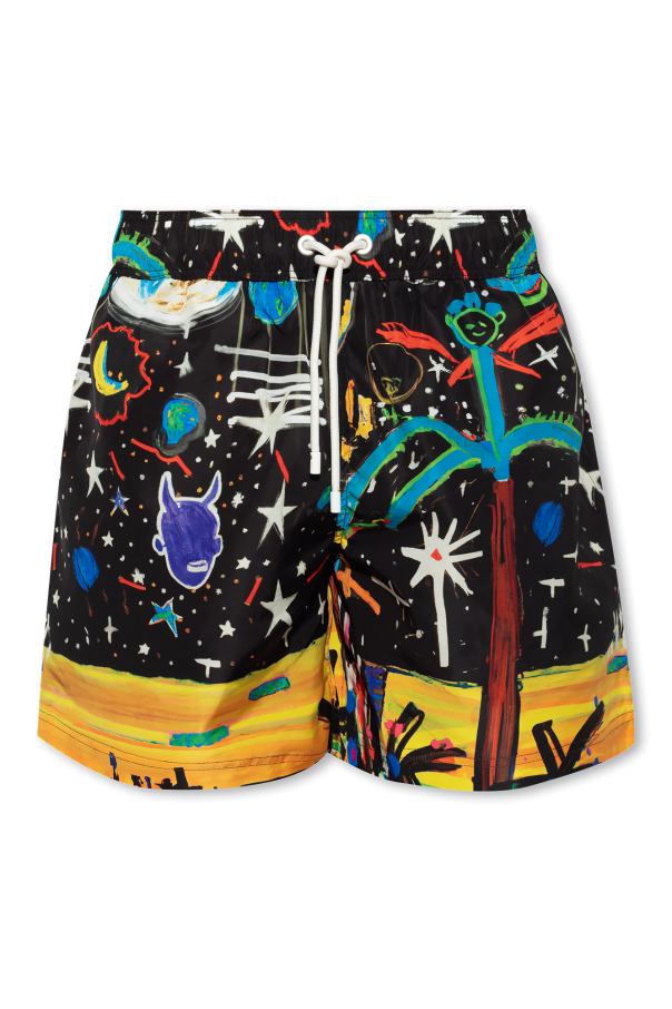 Patterned swimming shorts od Palm Angels