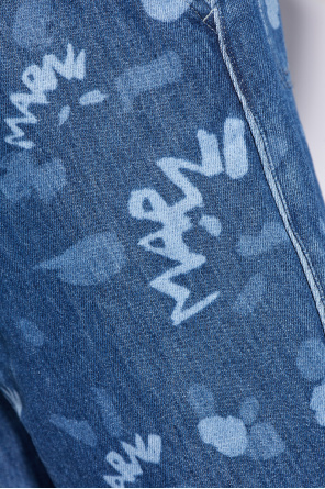 Marni logo Denim shorts