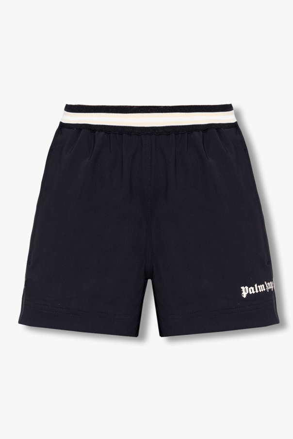 Black Shorts with logo Palm Angels - GenesinlifeShops KR - ralph