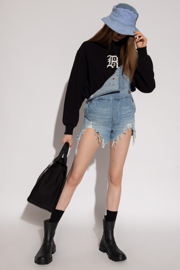 R13 Denim dungarees