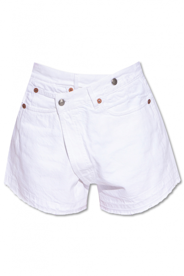 R13 Jordan shorts with asymmetric closure