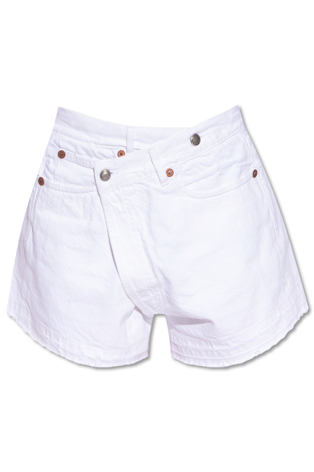 R13 Shorts with asymmetric saint