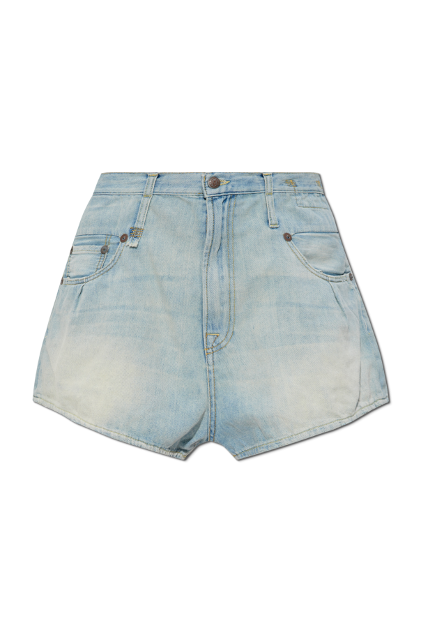 Denim shorts with vintage effect, zdjęcie 1 Denim shorts with vintage effect od R13