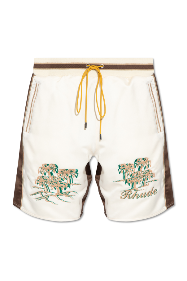 Satin shorts with logo od Rhude