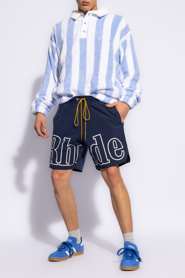 Rhude medidas shorts with logo