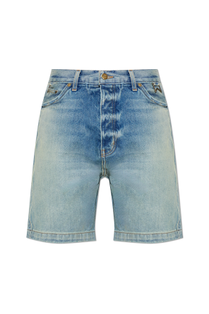 Pantalones cortos vaqueros con efecto `vintage`