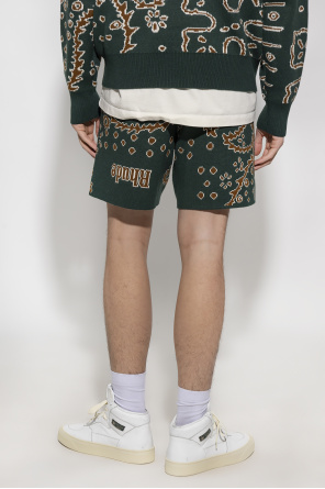 Rhude La Stupenderia floral appliqué cotton dress